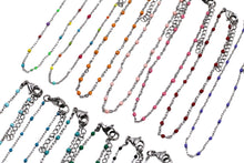 Load image into Gallery viewer, Silver Enamel Anklet

