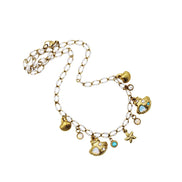 Mermaid Sea Shell Multi Charm Necklace
