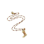 Red Cowgirl Boot Necklace