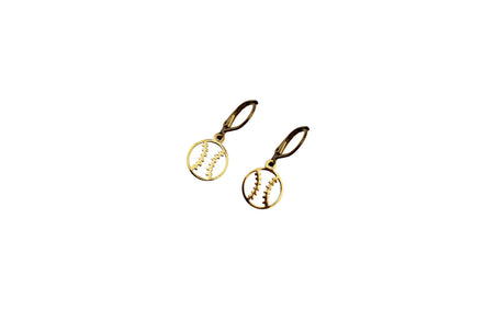 Dainty Baseball Softball Earrings