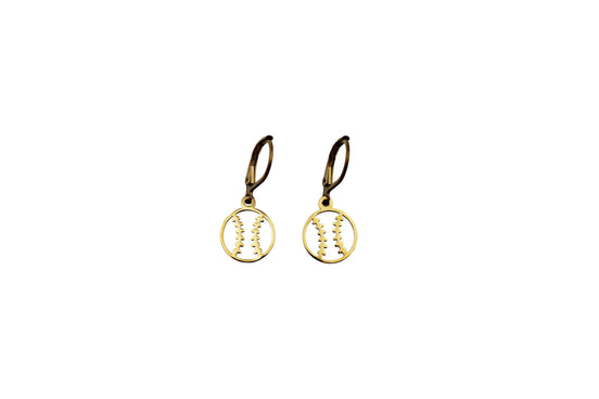 Dainty Baseball Softball Earrings