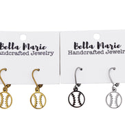 Dainty Baseball Softball Earrings