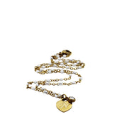 N Heart Lock Charm Necklace