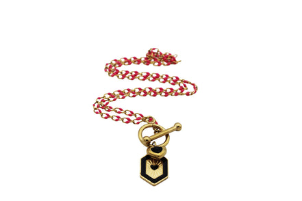 Black & Pink Heart Necklace