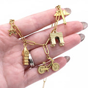 Gold Travel Multi Charm Necklace
