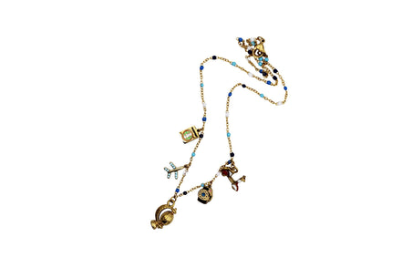 Colorful Travel Multi Charm Necklace