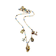 Colorful Travel Multi Charm Necklace