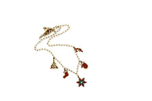Load image into Gallery viewer, Rhinestone Christmas Multi Charm Necklace
