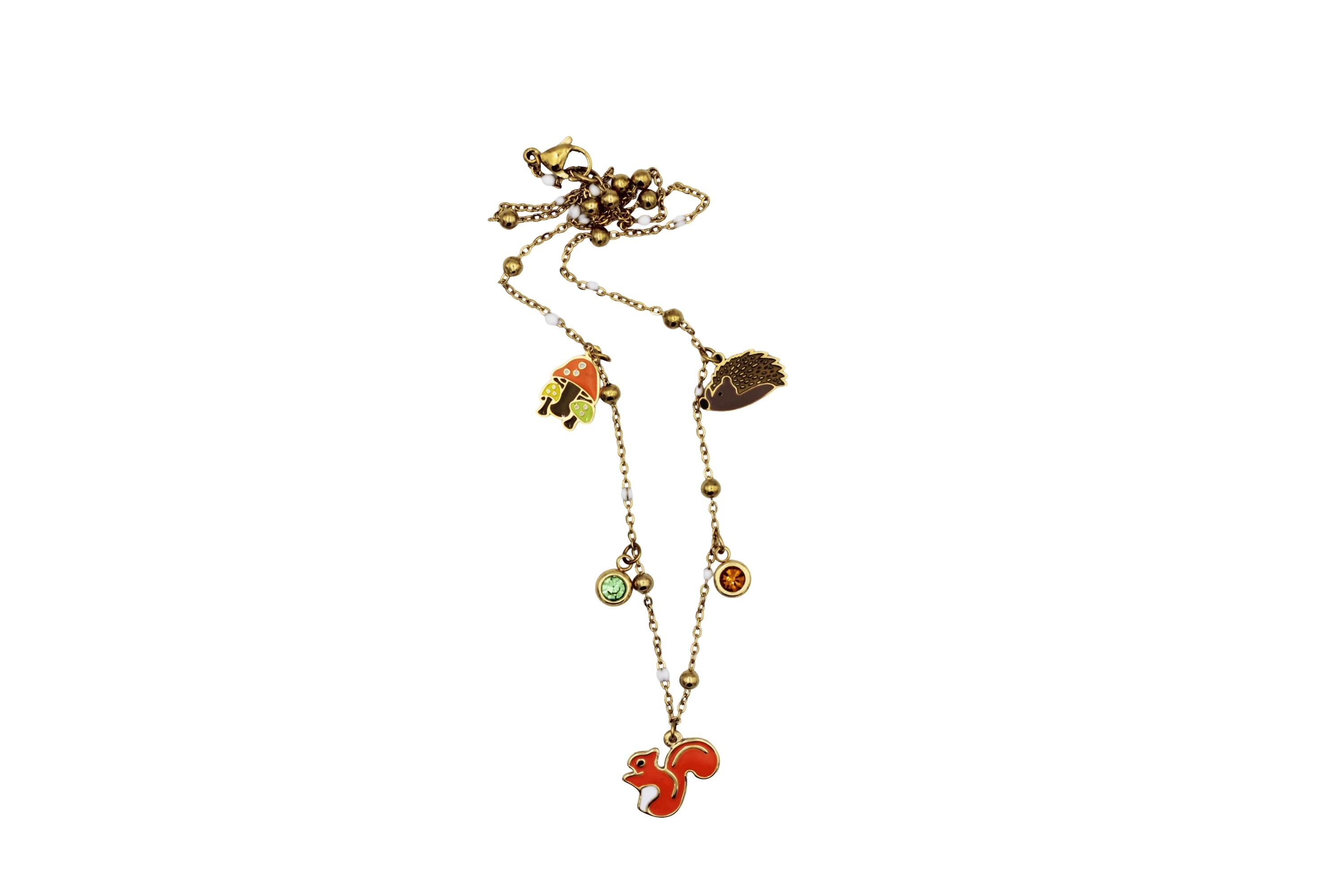 Woodland Animals Multi Charm Necklace