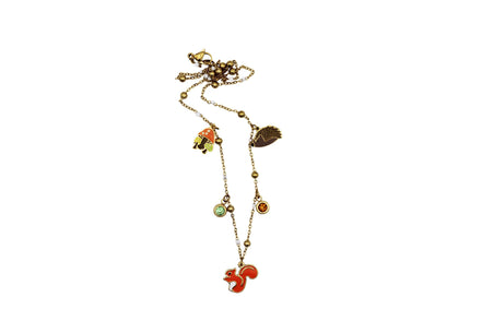 Woodland Animals Multi Charm Necklace