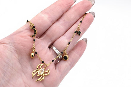 Spider Multi Charm Necklace