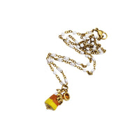 Spider Candy Corn Charm Necklace