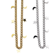 Star & Moon Layering Necklace