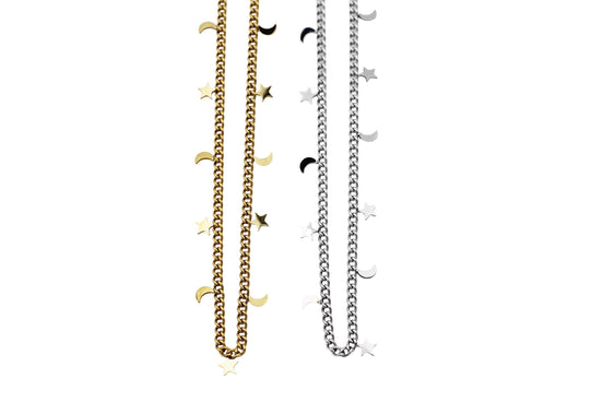 Star & Moon Layering Necklace