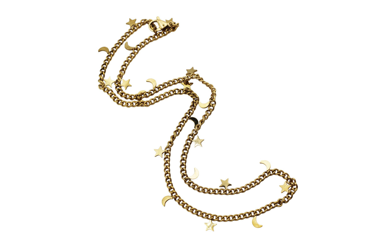 Star & Moon Layering Necklace