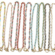 Chunky Enamel Chain Toggle Necklace