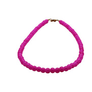 Bright Pink Beaded Necklace