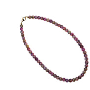 Purple Marbled Bead Necklace