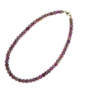 Purple Marbled Bead Necklace
