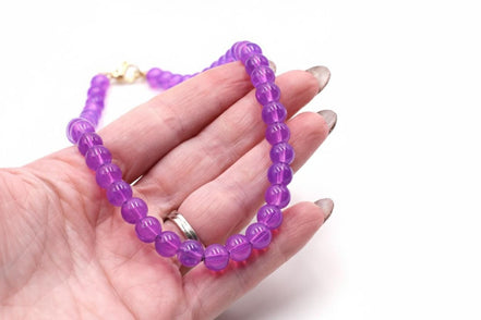 Purple Beaded Necklace
