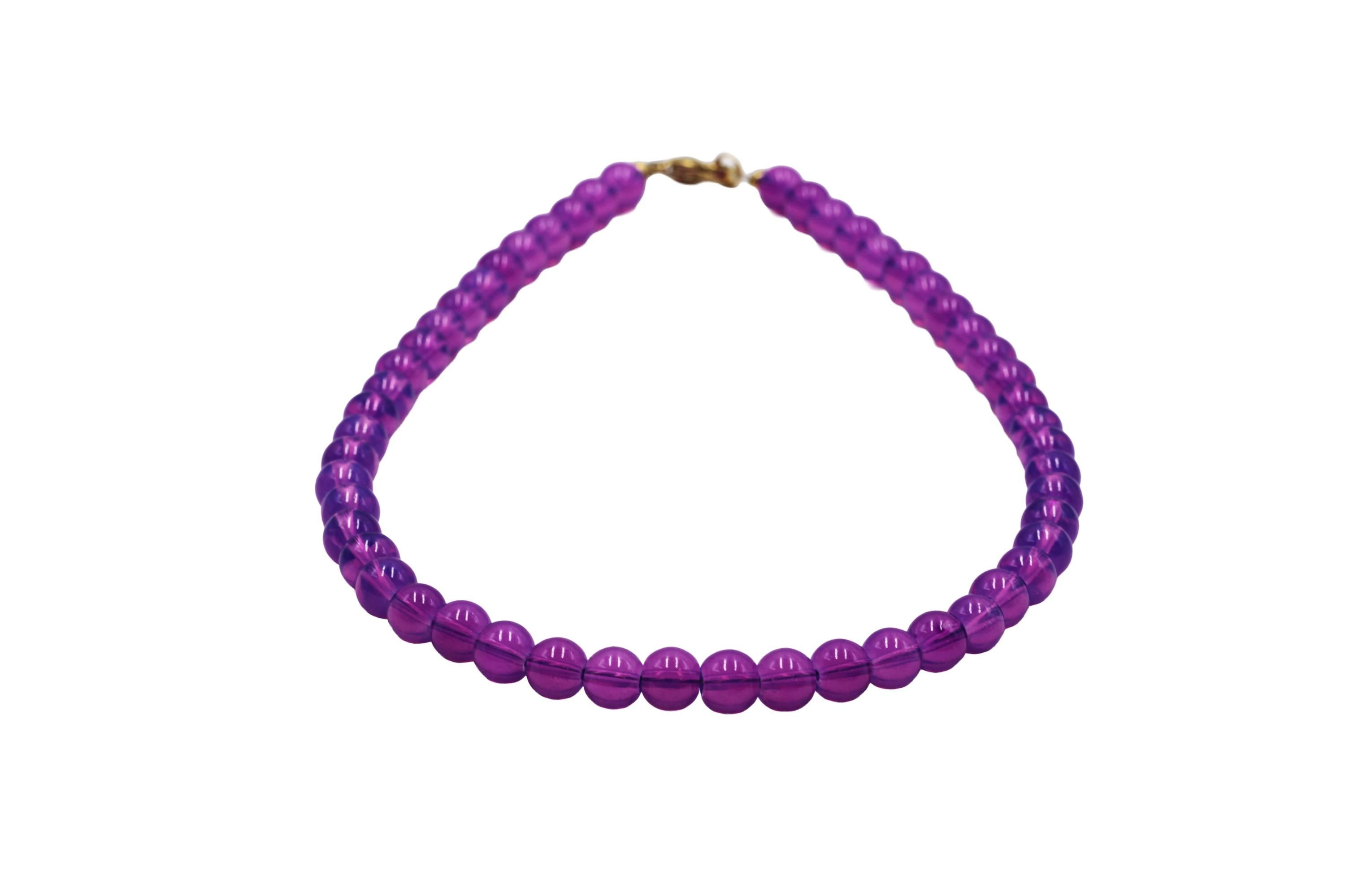 Purple Beaded Necklace