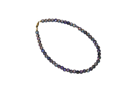 Purple Faceted Bead Necklace