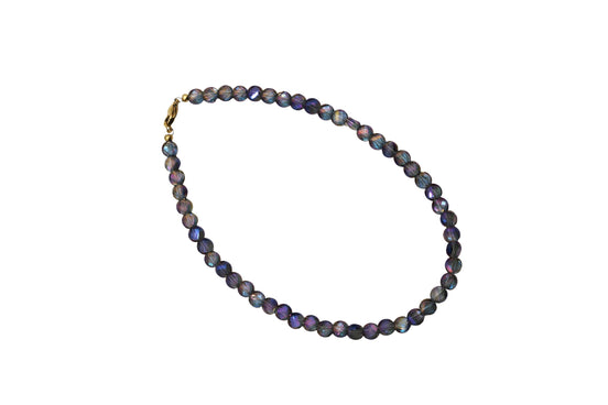 Purple Faceted Bead Necklace