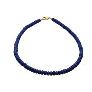 Blue Rondelle Bead Necklace