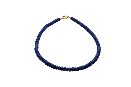 Blue Rondelle Bead Necklace
