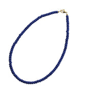 Blue Rondelle Bead Necklace