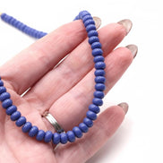 Blue Rondelle Bead Necklace