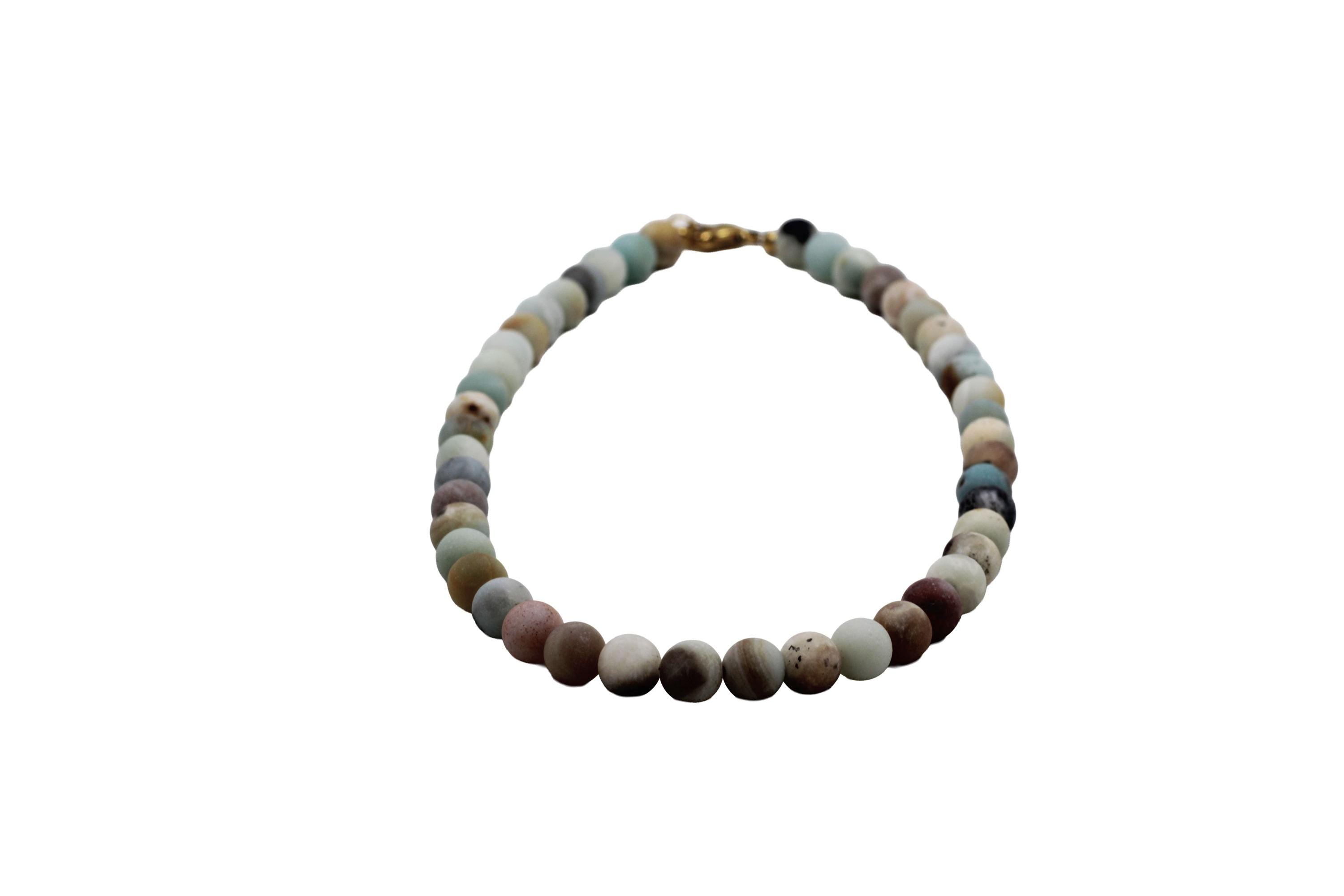 Matte Amazonite Bead Necklace