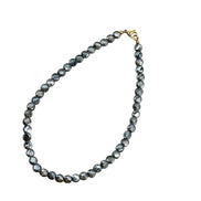 Olive Green Faceted Bead Necklace