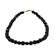 Black Faceted Bead Necklace