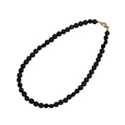 Black Faceted Bead Necklace