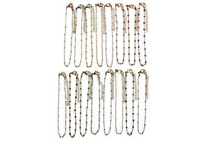 Gold Enamel Anklet
