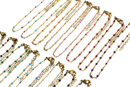 Gold Enamel Bracelet