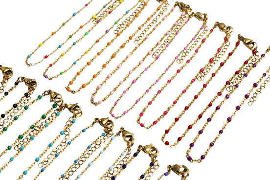 Gold Enamel Bracelet