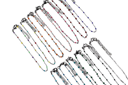 Silver Enamel Bracelet