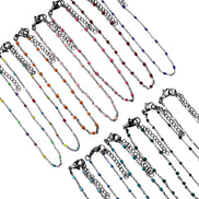 Silver Enamel Anklet