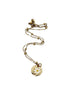 Gold Enamel Daisy & Flower Charm Necklace