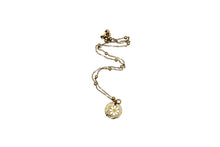 Load image into Gallery viewer, Gold Enamel Daisy &amp; Flower Charm Necklace
