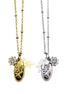 Leaf Oval Charm Necklace