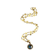 Gold Abalone Sun Necklace