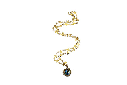 Gold Abalone Sun Necklace