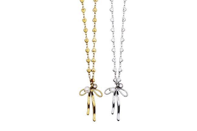 Bow Cluster Charm Necklace