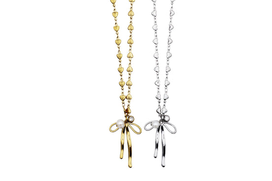 Bow Cluster Charm Necklace