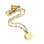 Gold N Circle Charm Necklace