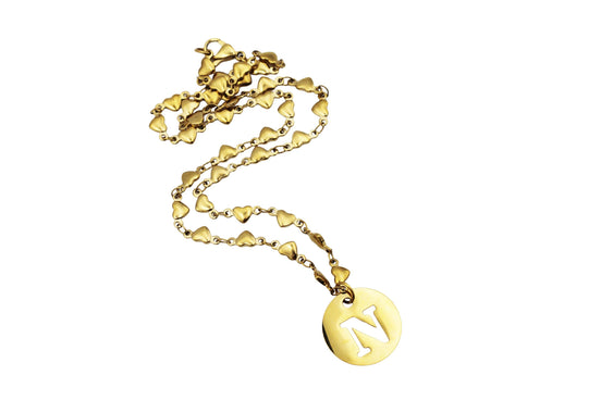 Gold N Circle Charm Necklace