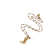Red Cowgirl Boot Necklace
